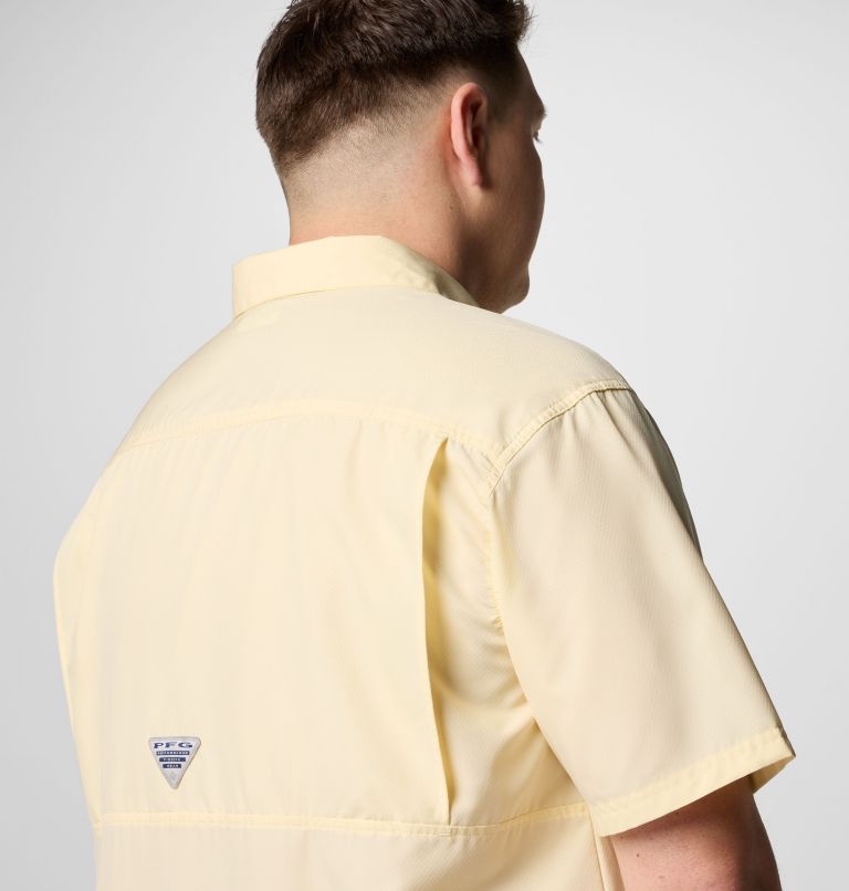 Men’s PFG Slack Tide Camp Shirt - Big, Color: Lemon Wash, image 7