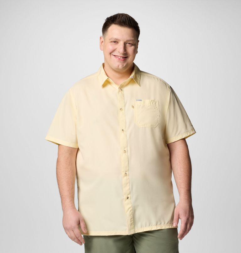 Men’s PFG Slack Tide Camp Shirt - Big, Color: Lemon Wash, image 1