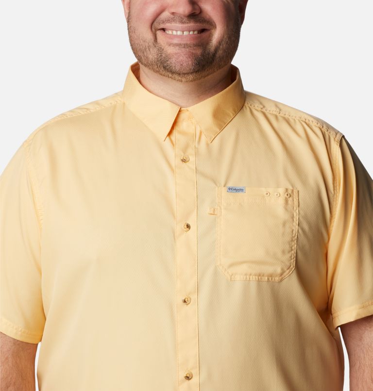 Men’s PFG Slack Tide Camp Shirt - Big, Color: Cocoa Butter, image 4