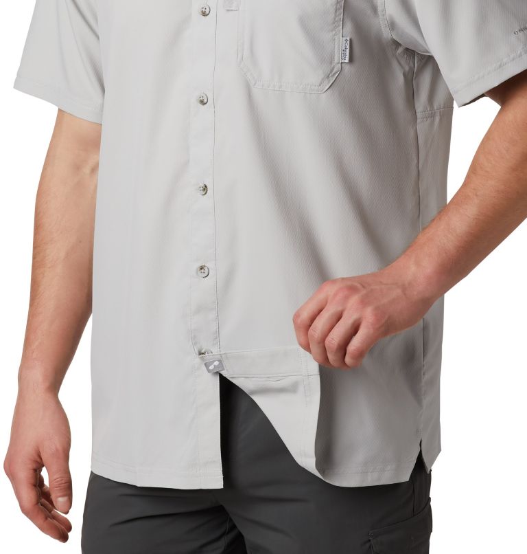 Thumbnail: Men's PFG Slack Tide Camp Shirt - Tall, Color: Cool Grey, image 4