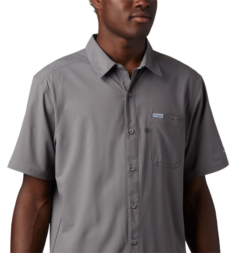 Men's PFG Slack Tide Camp Shirt - Tall, Color: City Grey, image 4