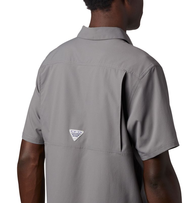 Thumbnail: Men's PFG Slack Tide Camp Shirt - Tall, Color: City Grey, image 5