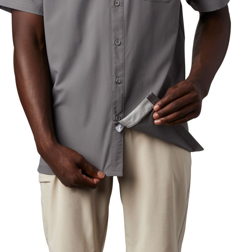 Thumbnail: Men's PFG Slack Tide Camp Shirt - Tall, Color: City Grey, image 6
