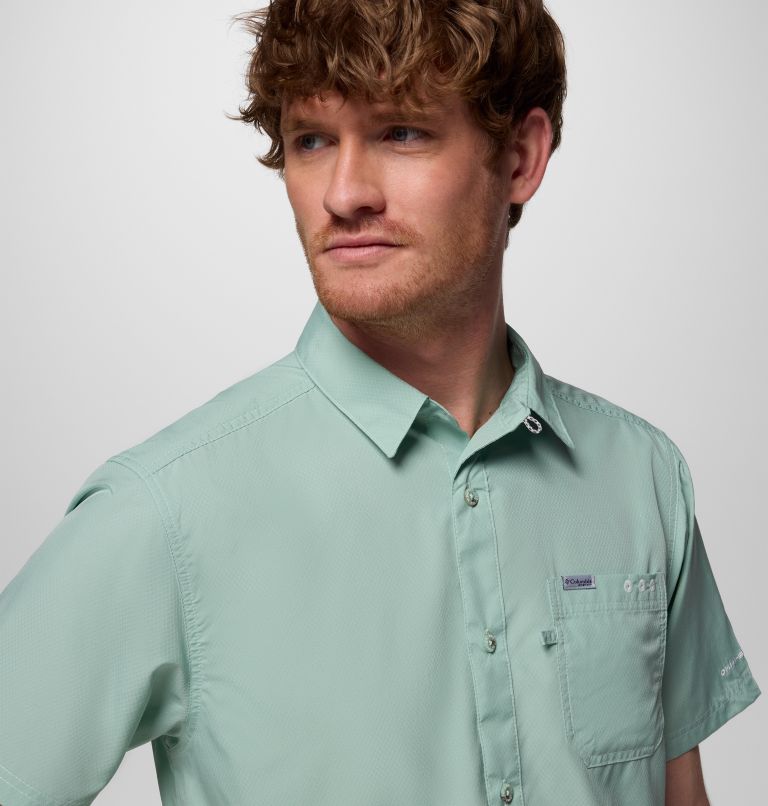 Men’s PFG Slack Tide Camp Shirt - Tall, Color: Misty Jade, image 5