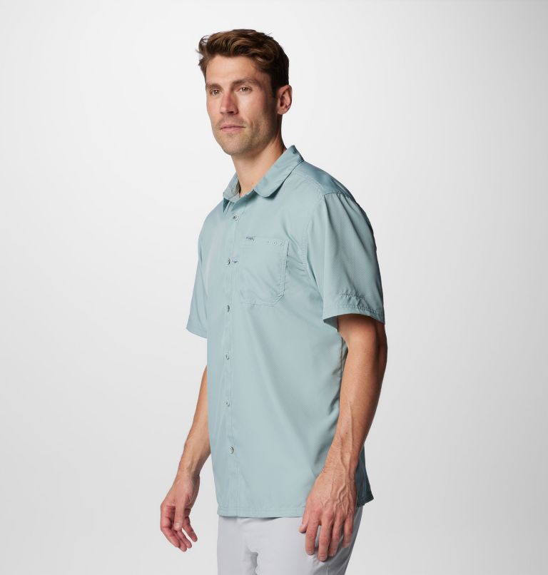 Men’s PFG Slack Tide Camp Shirt - Tall, Color: Crushed Blue, image 4