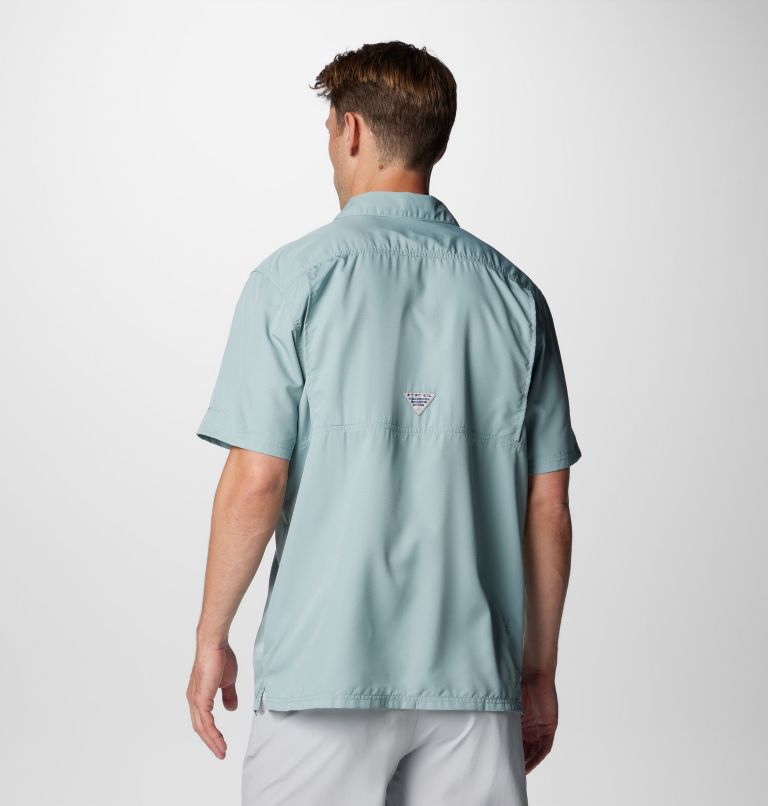 Men’s PFG Slack Tide Camp Shirt - Tall, Color: Crushed Blue, image 2