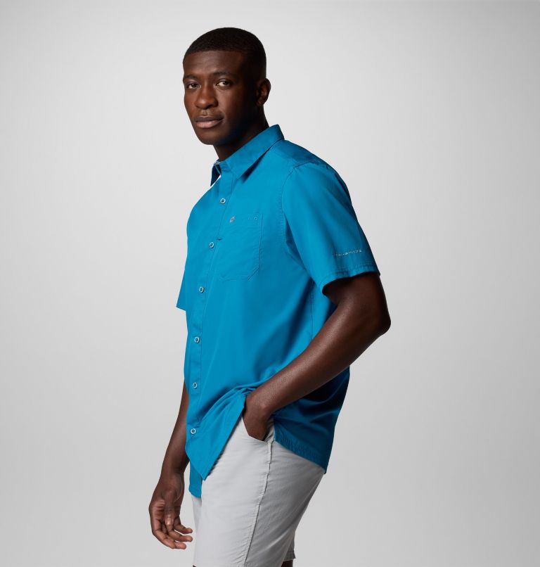 Men’s PFG Slack Tide Camp Shirt - Tall, Color: Blue Echo, image 4