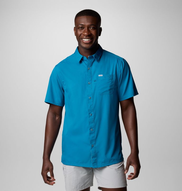 Men’s PFG Slack Tide Camp Shirt - Tall, Color: Blue Echo, image 1