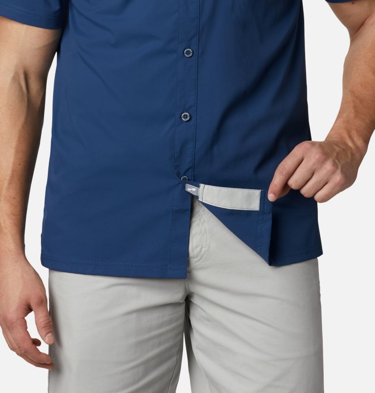 Men's PFG Slack Tide Camp Shirt - Tall, Color: Carbon, image 6
