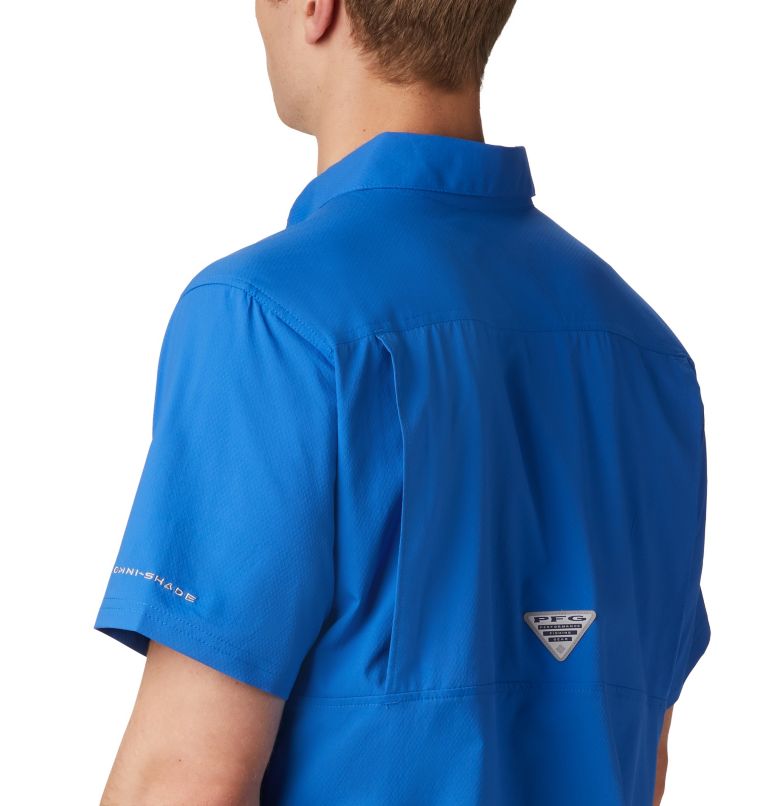 Men's PFG Slack Tide Camp Shirt - Tall, Color: Vivid Blue, image 3