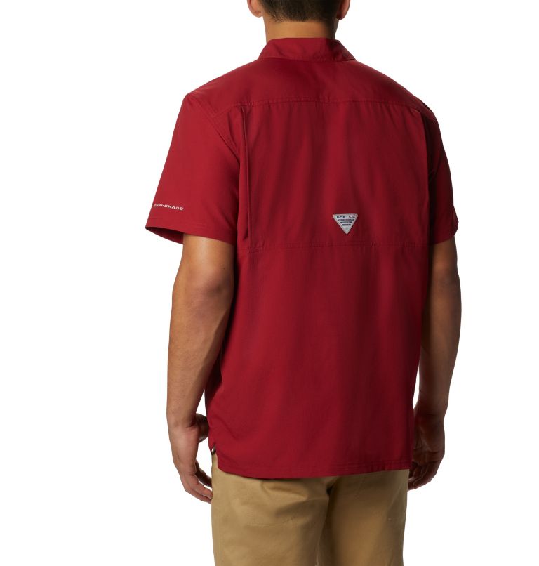 Men’s PFG Slack Tide Camp Shirt - Tall, Color: Beet, image 2