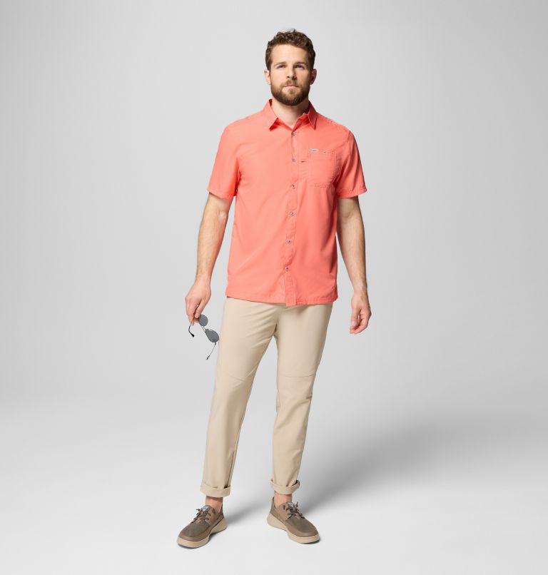 Men’s PFG Slack Tide Camp Shirt - Tall, Color: Melonade, image 2