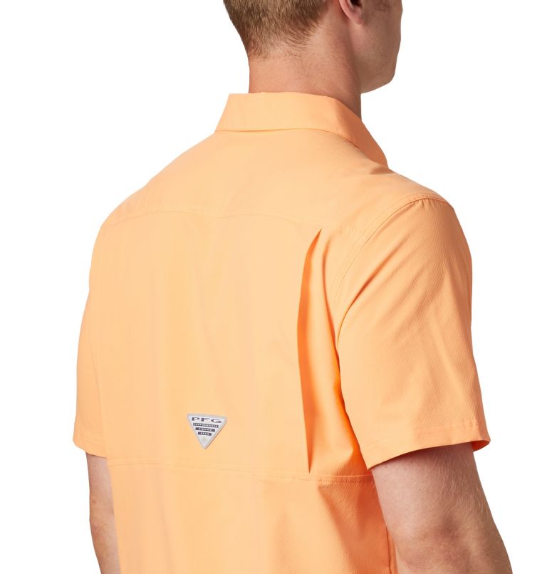 Men’s PFG Slack Tide Camp Shirt - Tall, Color: Bright Nectar, image 4