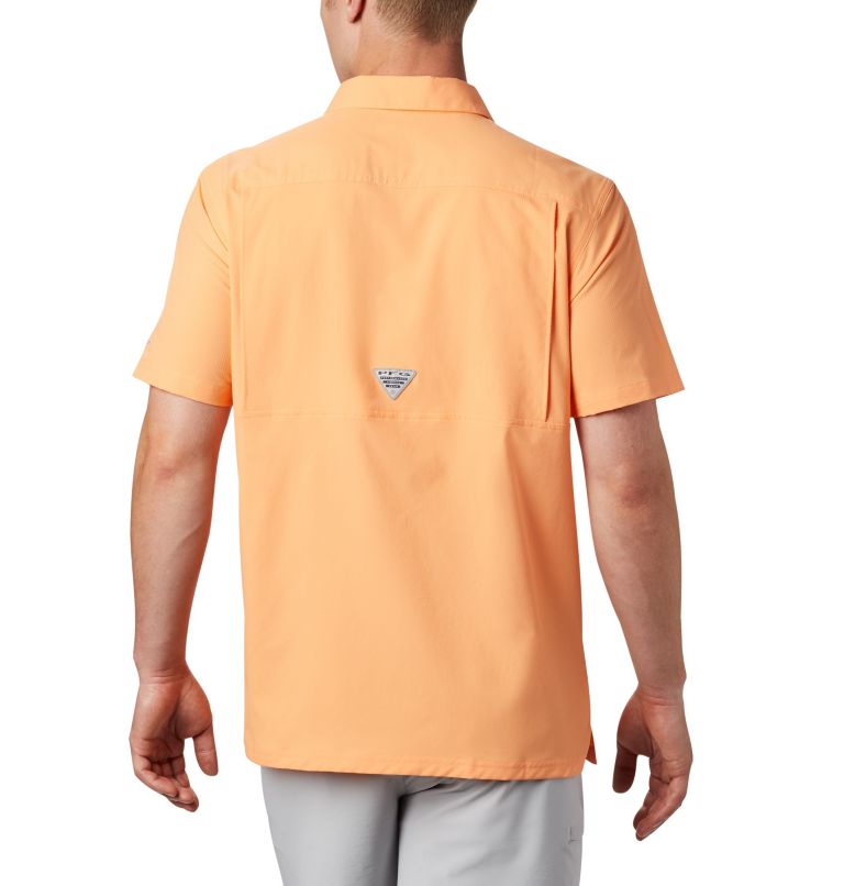 Men’s PFG Slack Tide Camp Shirt - Tall, Color: Bright Nectar, image 2