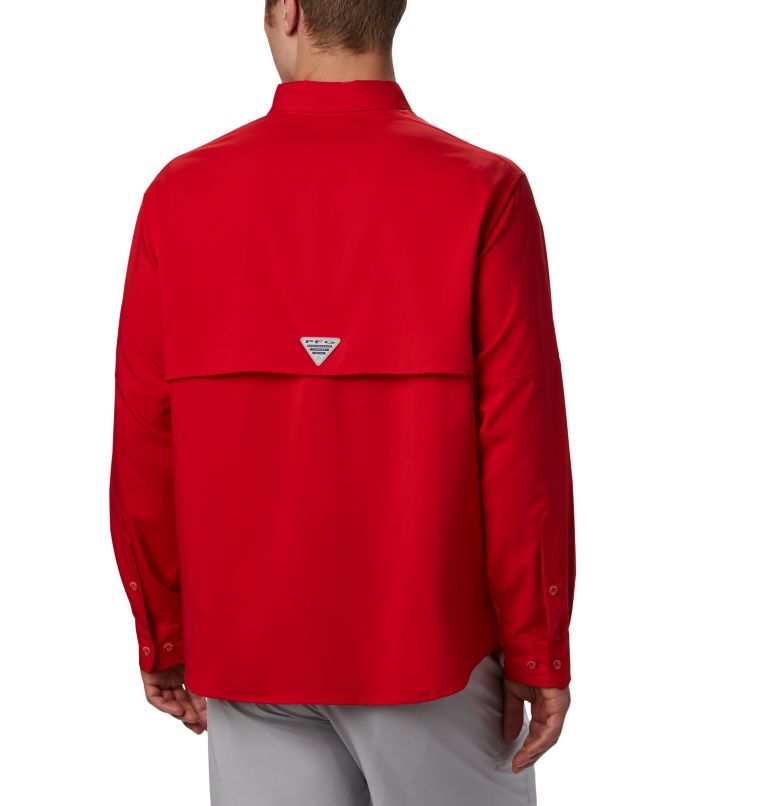 Men’s PFG Blood and Guts III Long Sleeve Woven Shirt, Color: Red Spark, image 2