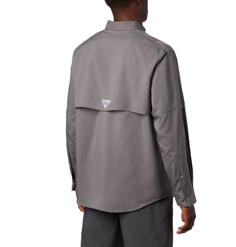 Men’s PFG Blood and Guts III Long Sleeve Woven Shirt - Big, Color: City Grey, image 2