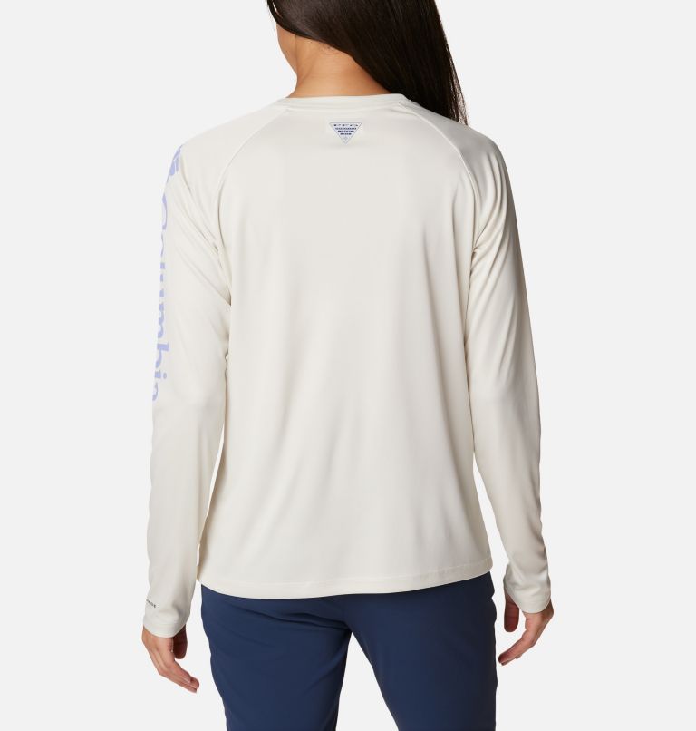 Thumbnail: Women’s PFG Tidal Tee II Long Sleeve Shirt, Color: Stone, Fairytale Logo, image 2