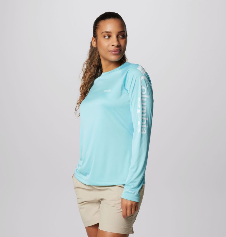 Columbia Women's Tidal Tee II Long Sleeve White/ Cirrus Grey / XL