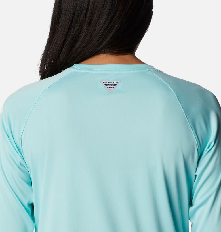 Tidal Tee II Long Sleeve | 499 | XL, Color: Gulf Stream, White Logo, image 5