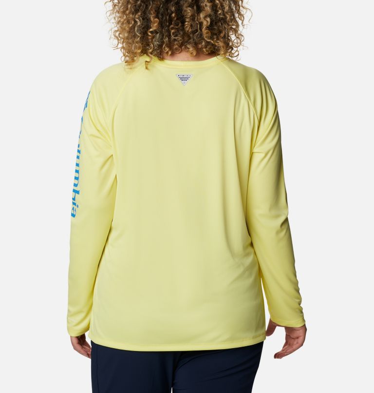 Tidal Tee II Long Sleeve | 759 | 2X, Color: Sunnyside, Azure Blue Logo, image 2