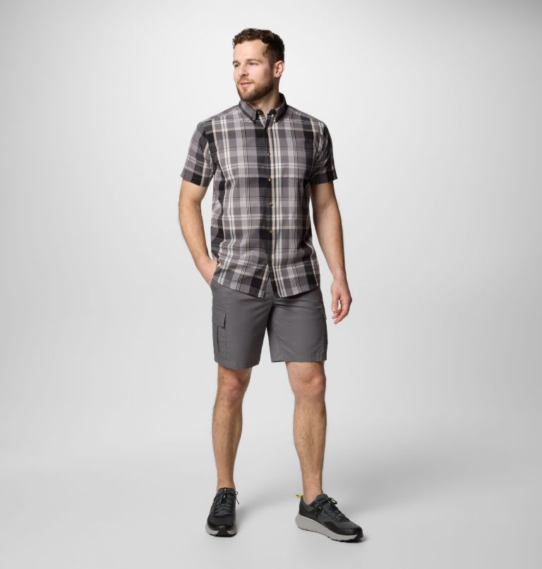 Men's Rapid Rivers II Short Sleeve Shirt, Color: City Grey Multi Plaid, image 2