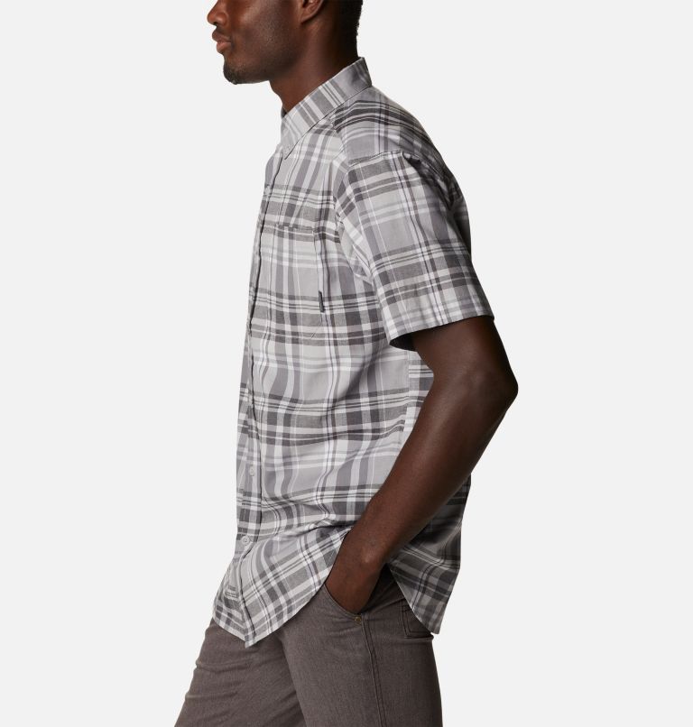 Men's Rapid Rivers II Short Sleeve Shirt, Color: Columbia Grey Multi Madras, image 3