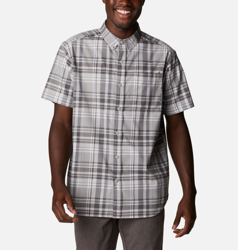Men's Rapid Rivers II Short Sleeve Shirt, Color: Columbia Grey Multi Madras