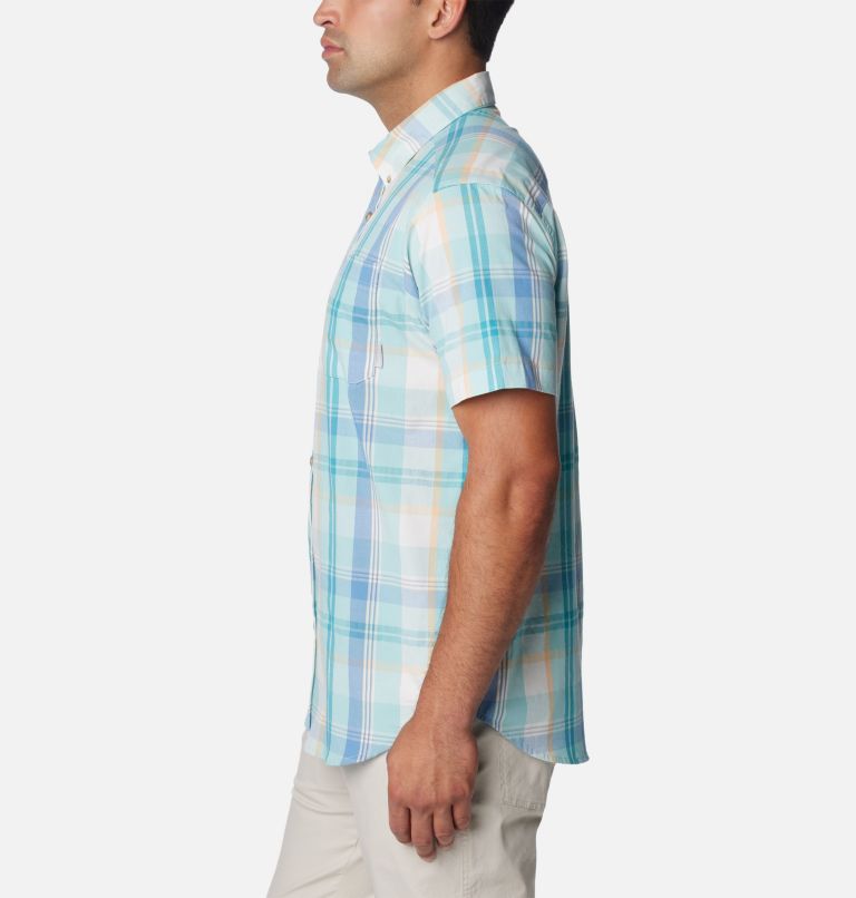 Men's Rapid Rivers II Short Sleeve Shirt, Color: Spray Multi Plaid, image 3