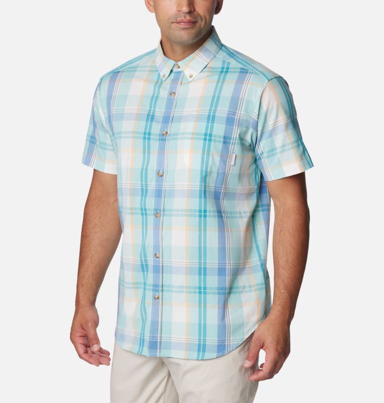 Men's Rapid Rivers II Short Sleeve Shirt, Color: Spray Multi Plaid, image 5