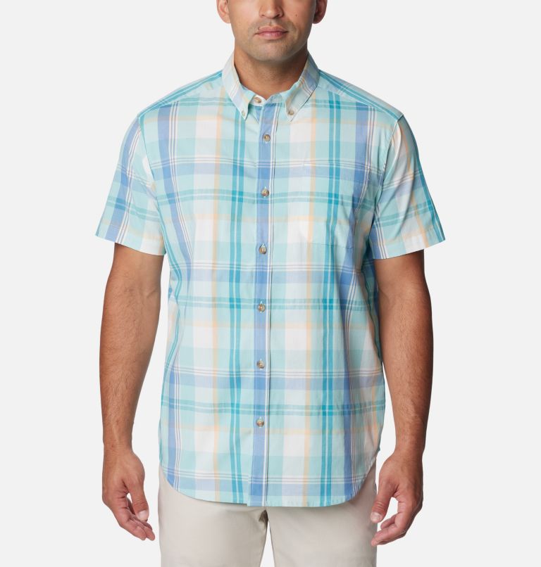 Men's Rapid Rivers II Short Sleeve Shirt, Color: Spray Multi Plaid, image 1