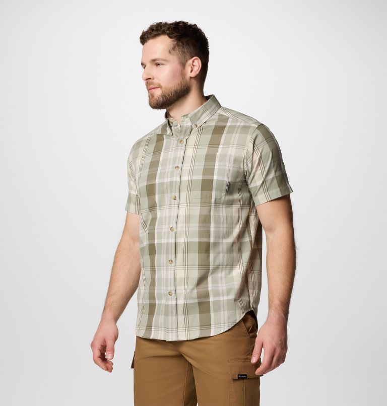 Men's Rapid Rivers II Short Sleeve Shirt, Color: Safari Multi Plaid, image 4