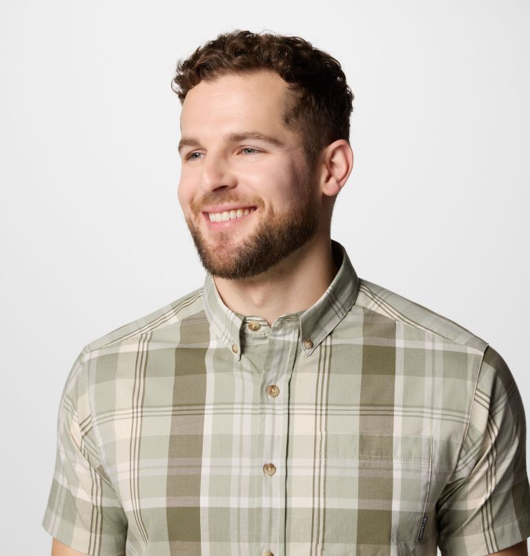 Men's Rapid Rivers II Short Sleeve Shirt, Color: Safari Multi Plaid, image 5