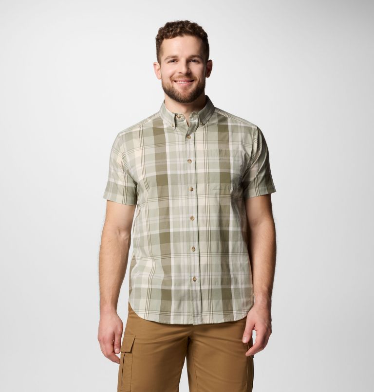 Men's Rapid Rivers II Short Sleeve Shirt, Color: Safari Multi Plaid, image 1