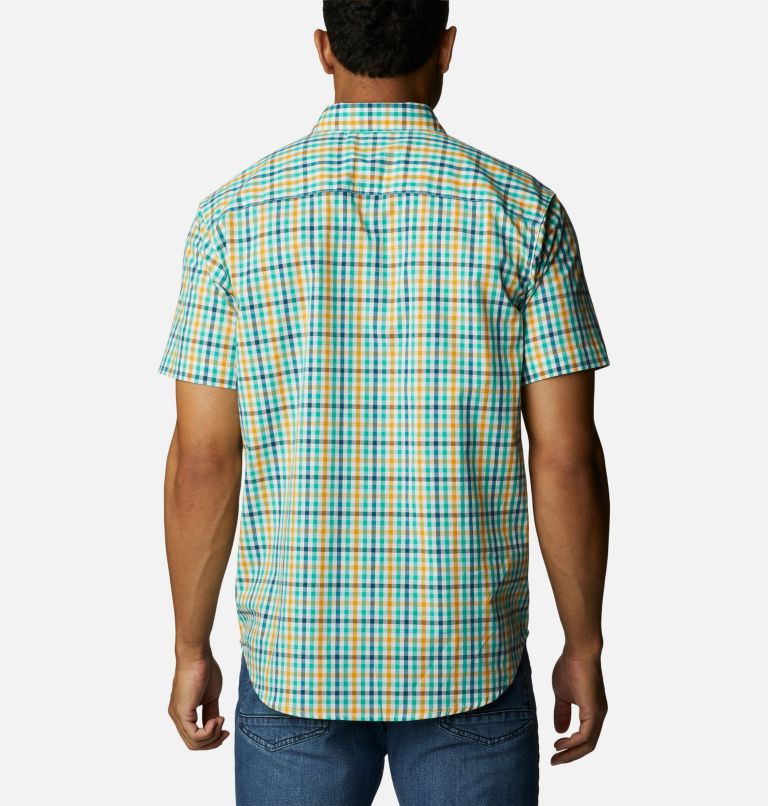 Men's Rapid Rivers II Short Sleeve Shirt, Color: Deep Marine Everyday Gingham