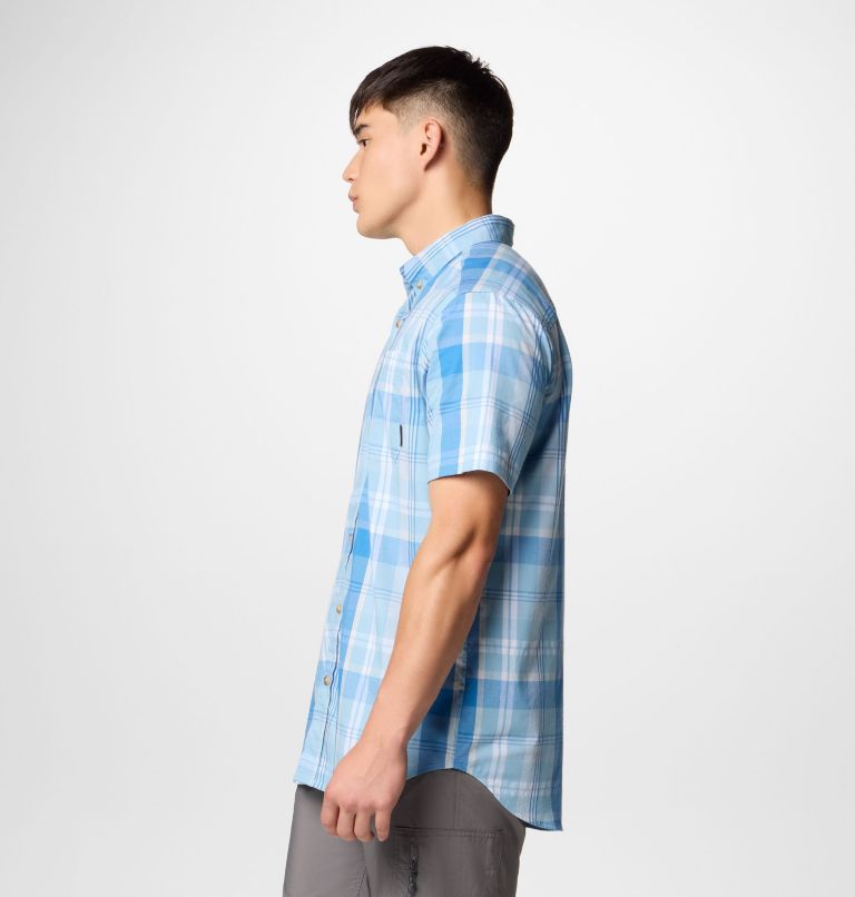 Men's Rapid Rivers II Short Sleeve Shirt, Color: Ripple Blue Multi Plaid, image 4