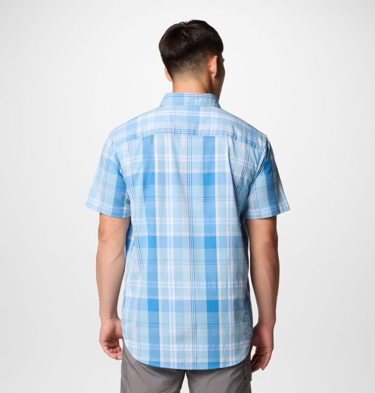 Men's Rapid Rivers II Short Sleeve Shirt, Color: Ripple Blue Multi Plaid, image 3