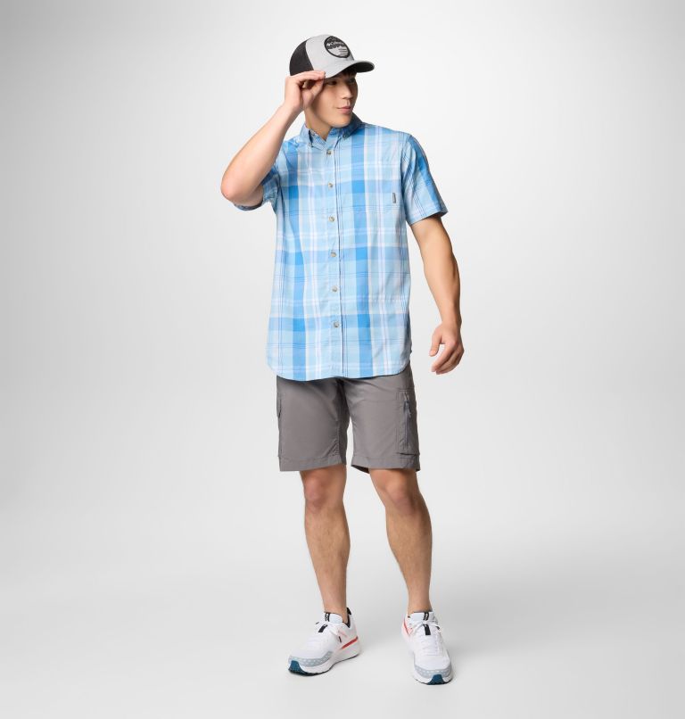 Men's Rapid Rivers II Short Sleeve Shirt, Color: Ripple Blue Multi Plaid, image 2