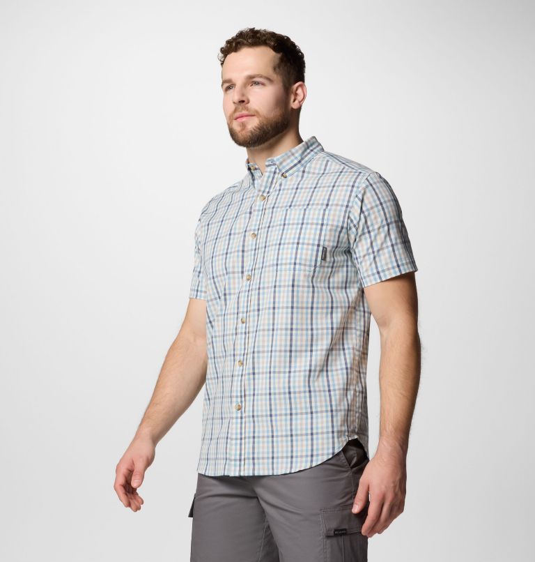 Camicia a manica corta casual Rapid Rivers II da uomo, Color: Ripple Blue Multi Gingham, image 4