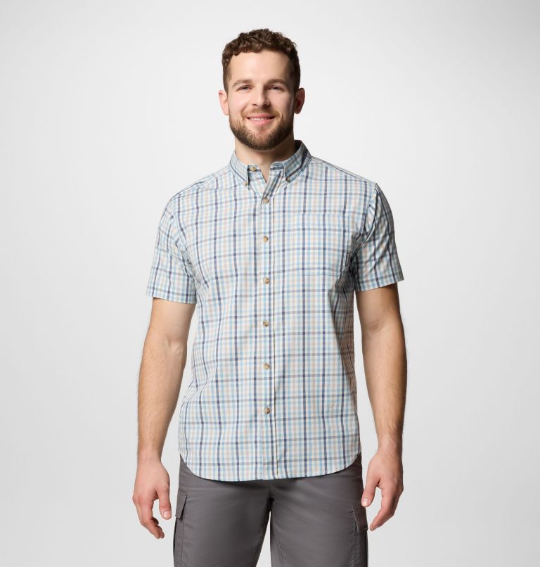 Camicia a manica corta casual Rapid Rivers II da uomo, Color: Ripple Blue Multi Gingham, image 1