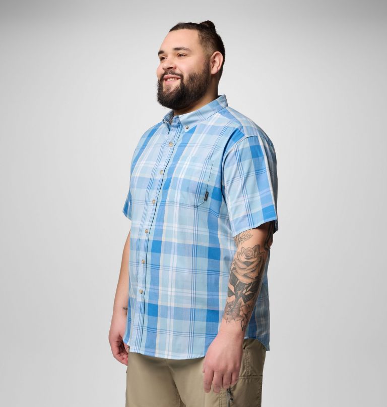 Men's Rapid Rivers II Short Sleeve Shirt – Big, Color: Ripple Blue Multi Plaid, image 4