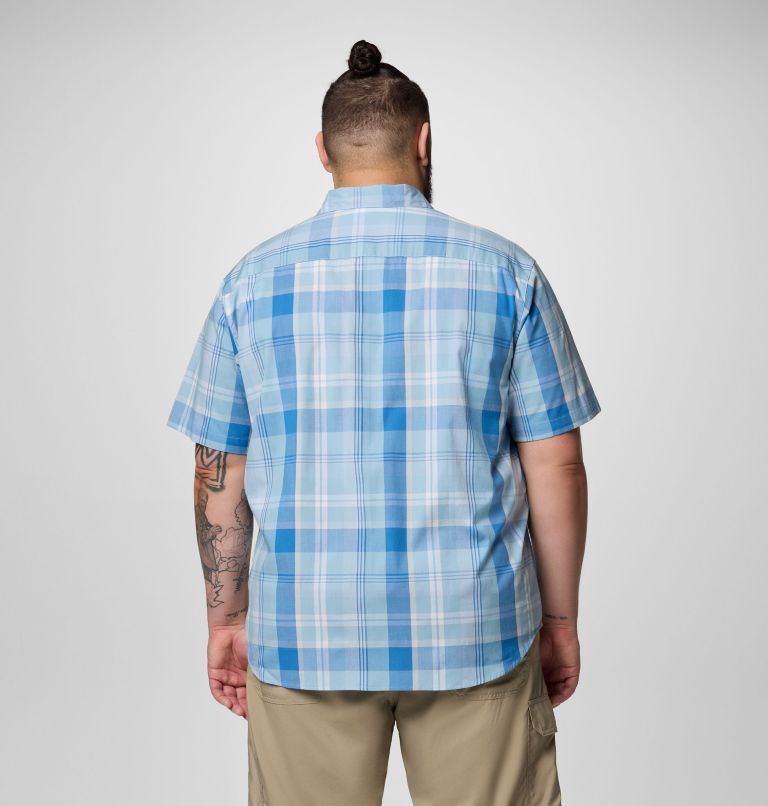 Men's Rapid Rivers II Short Sleeve Shirt – Big, Color: Ripple Blue Multi Plaid, image 3