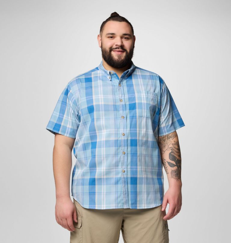 Men's Rapid Rivers II Short Sleeve Shirt – Big, Color: Ripple Blue Multi Plaid, image 1