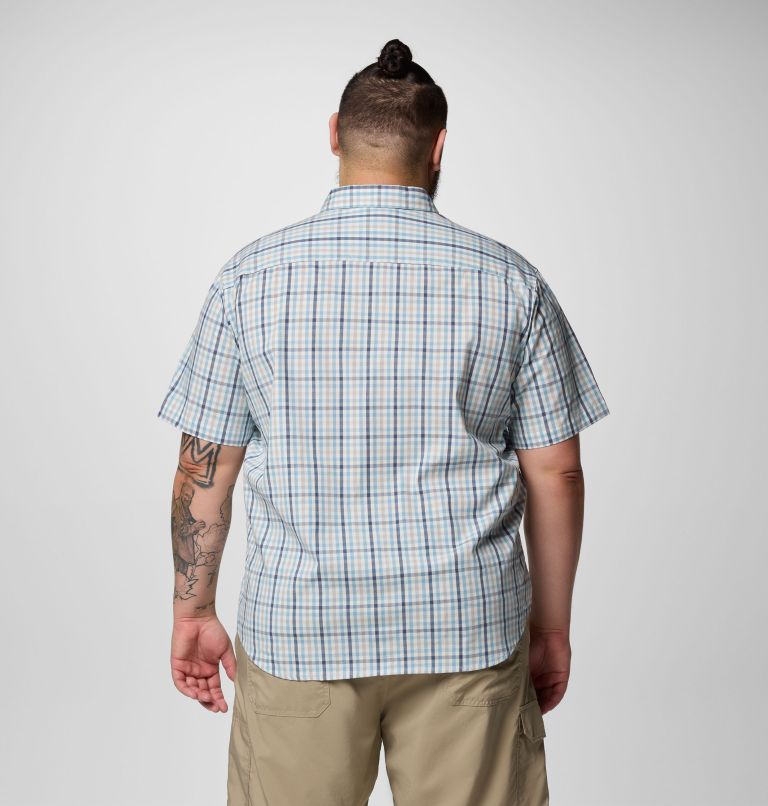 Men's Rapid Rivers II Short Sleeve Shirt – Big, Color: Ripple Blue Multi Gingham, image 3
