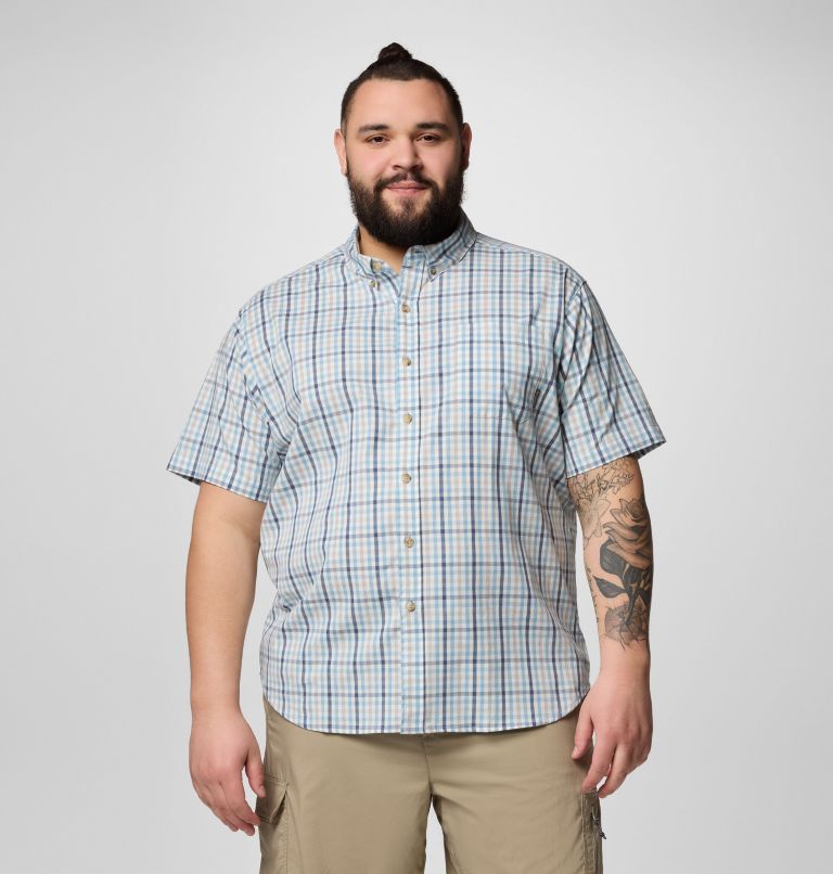 Men's Rapid Rivers II Short Sleeve Shirt – Big, Color: Ripple Blue Multi Gingham, image 1