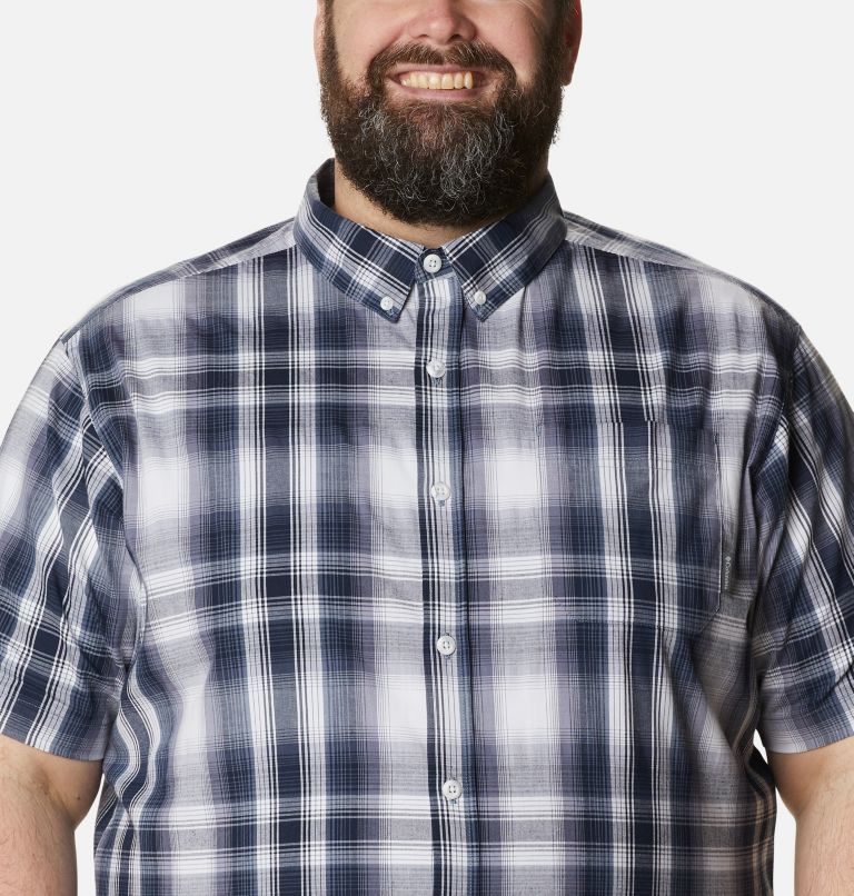 Thumbnail: Men's Rapid Rivers II Short Sleeve Shirt – Big, Color: Collegiate Navy Ombre Plaid, image 4