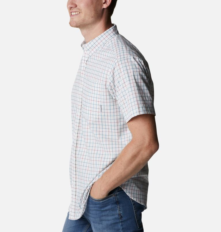Thumbnail: Men's Rapid Rivers II Short Sleeve Shirt – Tall, Color: White Grid, image 3
