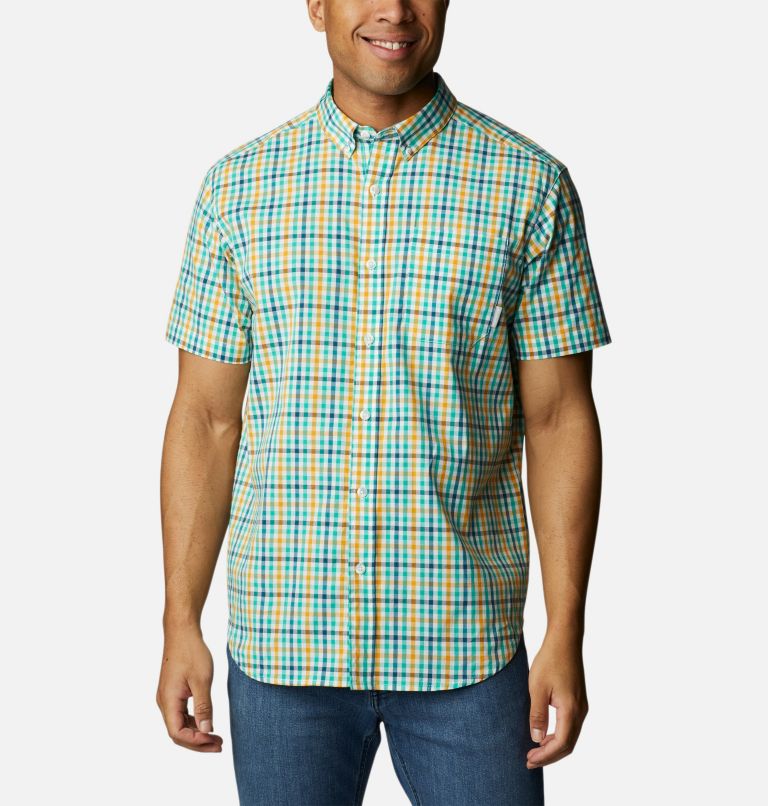 Men's Rapid Rivers II Short Sleeve Shirt – Tall, Color: Deep Marine Everyday Gingham, image 1