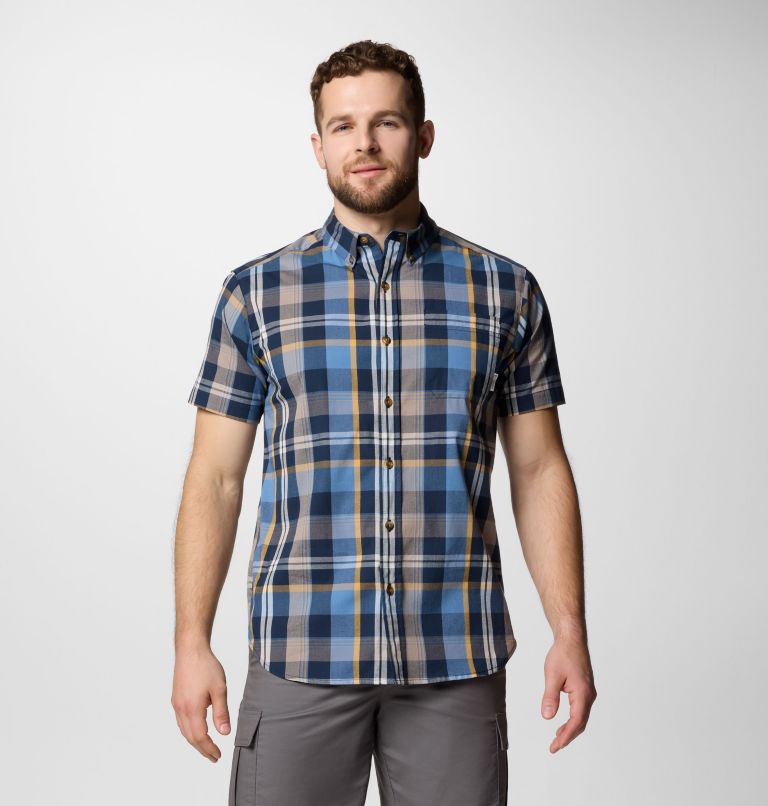Men's Rapid Rivers II Short Sleeve Shirt – Tall, Color: Collegiate Navy Multi Plaid, image 1