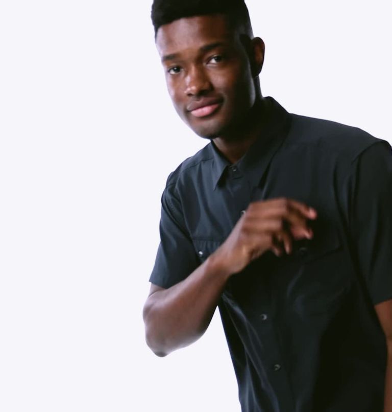 Men's Utilizer II Solid Short Sleeve Shirt, Color: Black