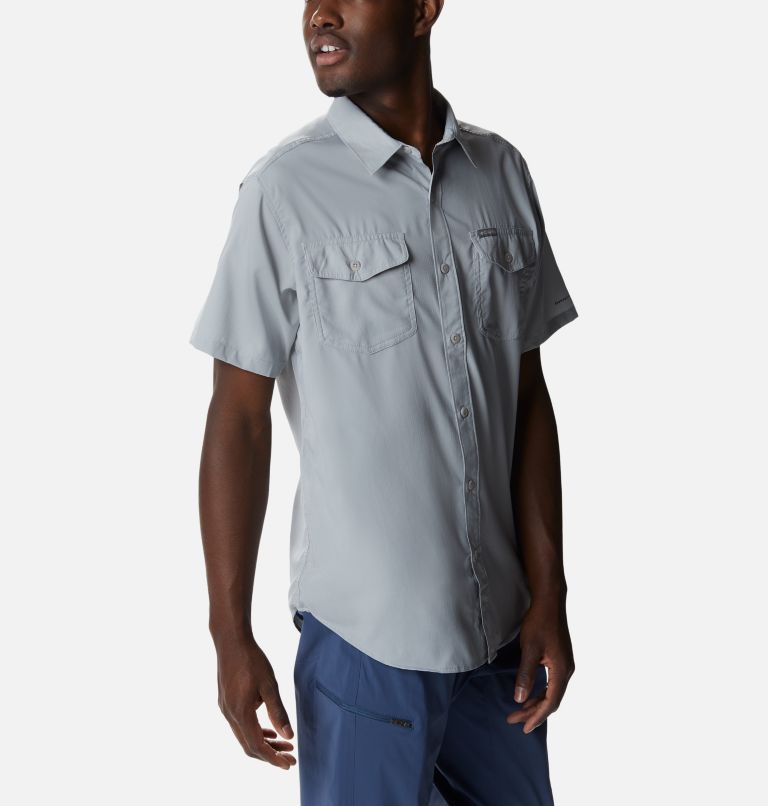 Chemise à manches courtes unie Utilizer II Homme, Color: Columbia Grey, image 5